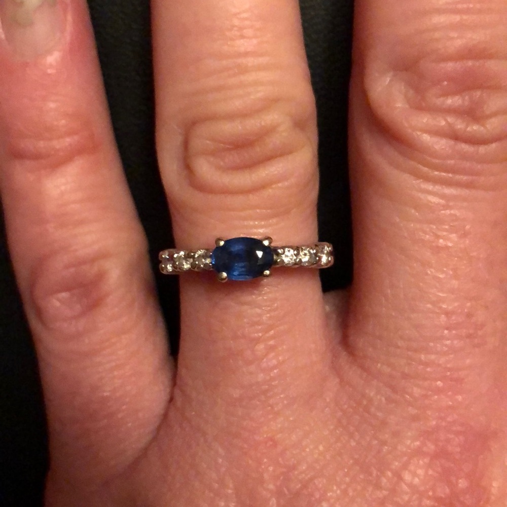 14k white gold ring